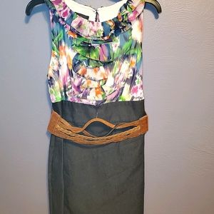 Brand new knee length multicolored pencil dress